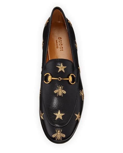 gucci black loafer women|Gucci bee loafer.